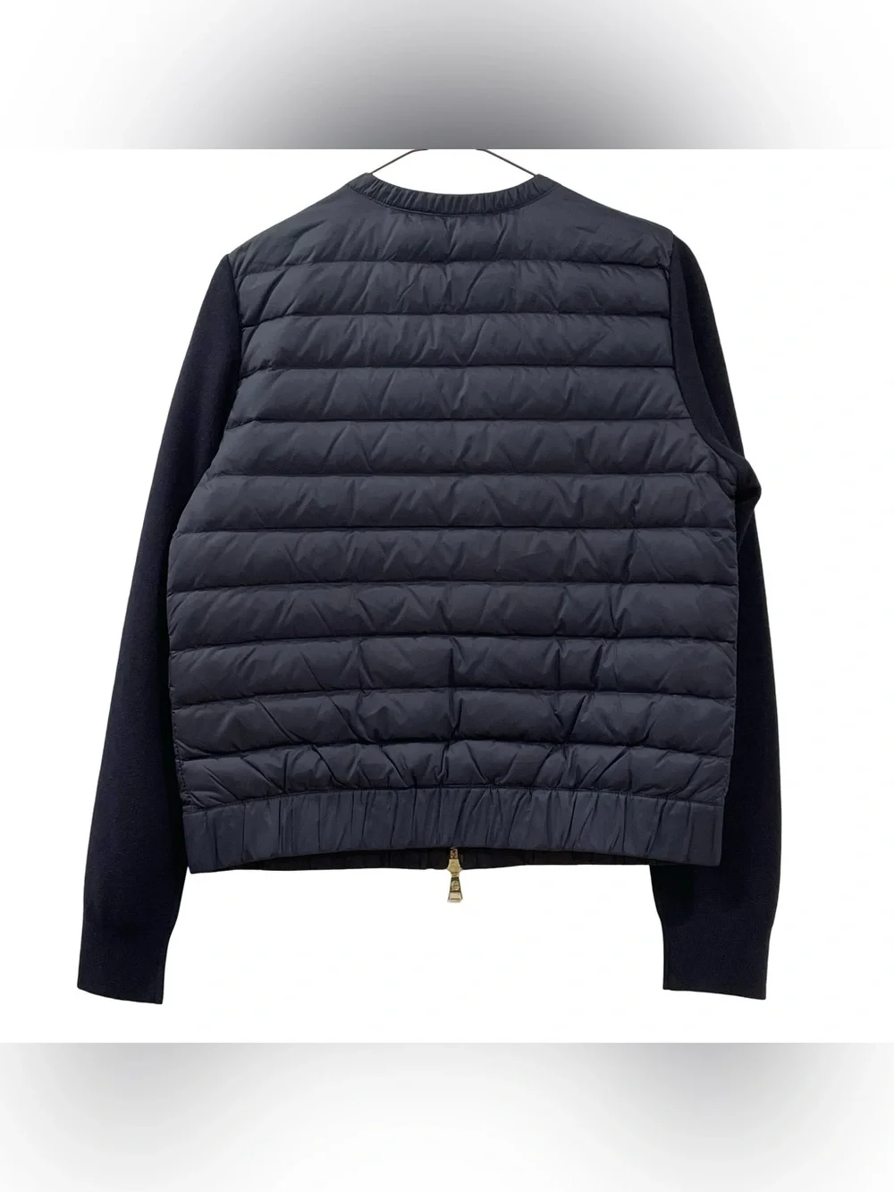 Massimo Dutti Quilted Down Navy Jacket, Size S